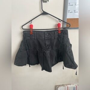Hot Topic Black Denim Skirt